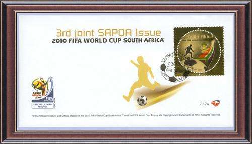 Philately 8:  World cup soccer. SAPOA B5.a 2010 FDC 7.174