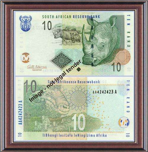 South Africa: R10 Version 14  GM1 AA serial number prefix. Unc