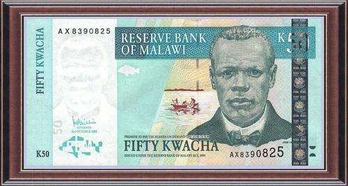 Notaphily 2a: Malawi: 50 Kwacha P#:53a (31.10.05) - Unc