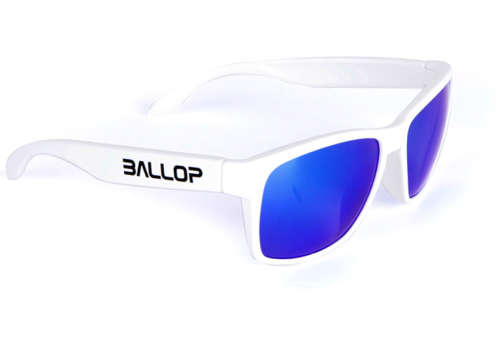 *In Stock* Ballop Blue Mirror, White Framed PC Lens Sunglasses Imported- made in Korea