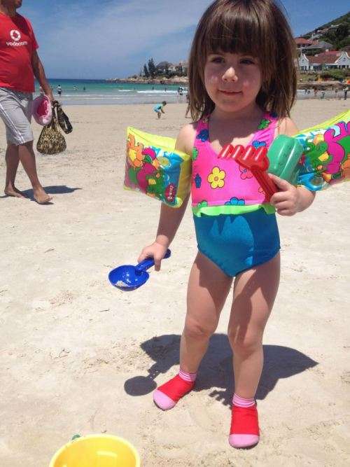 Kids Pink and red Aqua /Airline Socks/ Swim Sox /Beach Socks (Size  S) 9-10uk