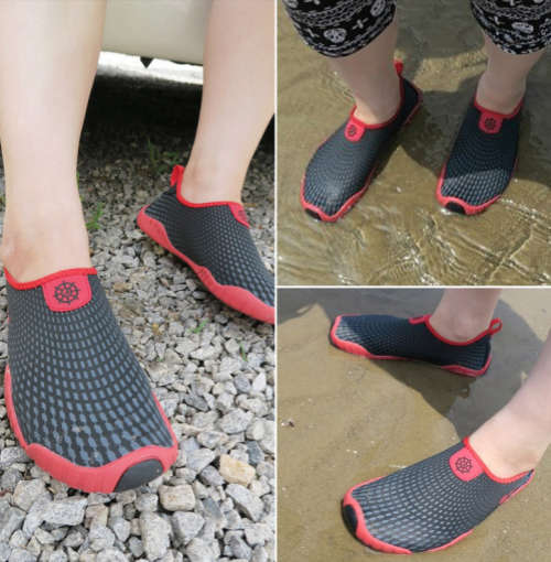 Black and Red Unisex Ballop Skin Shoe  Gym| Flexible  | Aqua| Size 4.5