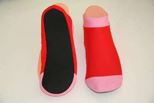 Kids Pink and red Aqua /Airline Socks/ Swim Sox /Beach Socks (Size  S) 9-10uk