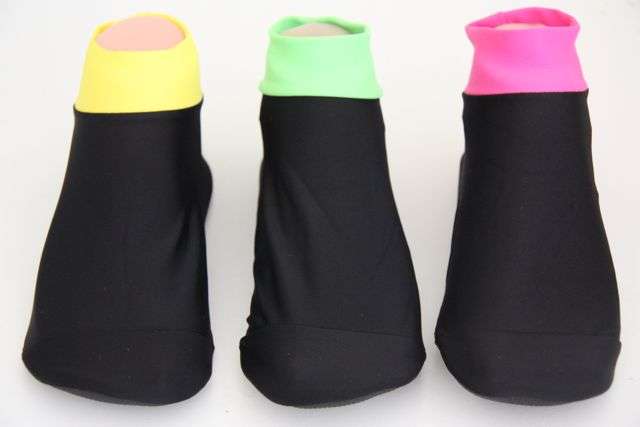 Adult Neon Pink & black Aqua/Airline Socks/ Ballet Shoe Cover / Swim Sox (Size 3-4 or 7-8)