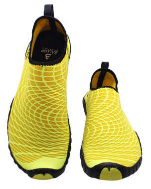 Yellow Unisex Ballop Skin Shoe  Gym| Flexible | Strength Training | Aqua | Size 9-10