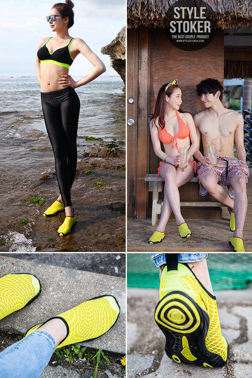 **SALE**Yellow Unisex Ballop Skin Shoe  Gym| Flexible  | Aqua | Size 5.5~6 inner sole 245mm