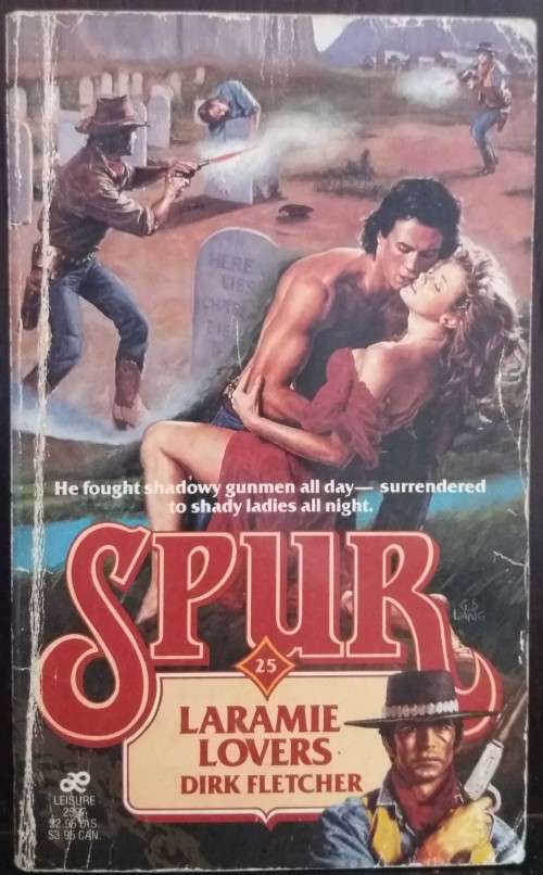 Books: Leisure Western - SPUR Laramie Lovers - by Dirk Fletcher (192 Pgs)