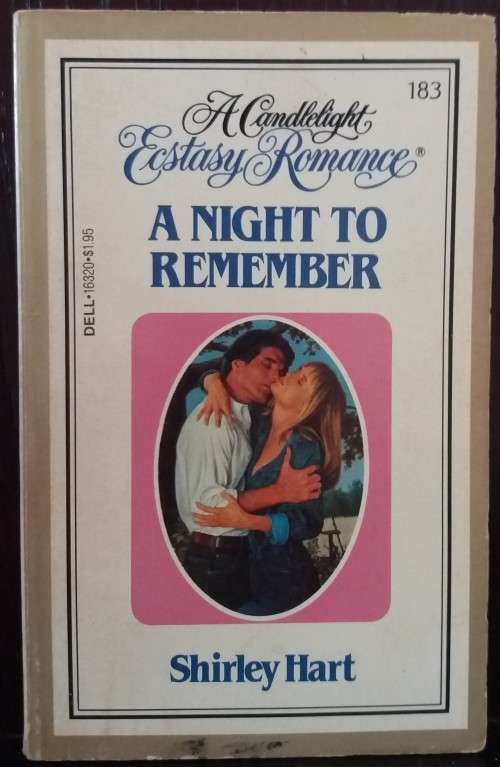 Books: Romance - A night to remember - by Shirley Hart (A Candlelight Ecstasy Romance)