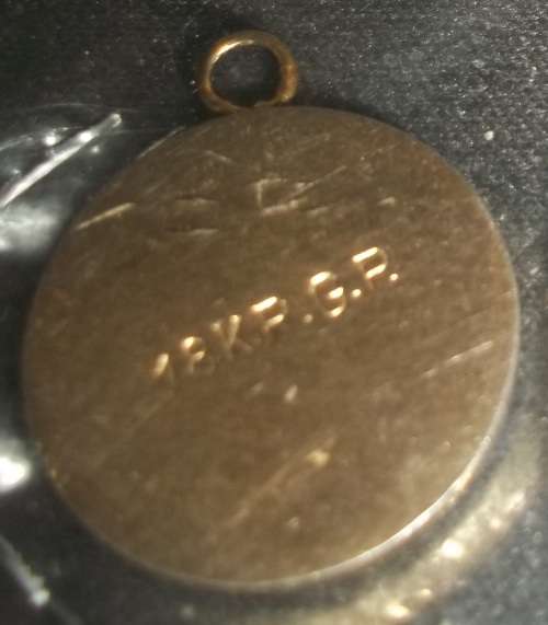 Victoria Coin in 18kRGP Bezel and Unmarked Ladies Gold Rope Chain in Box (Missing Clasp)