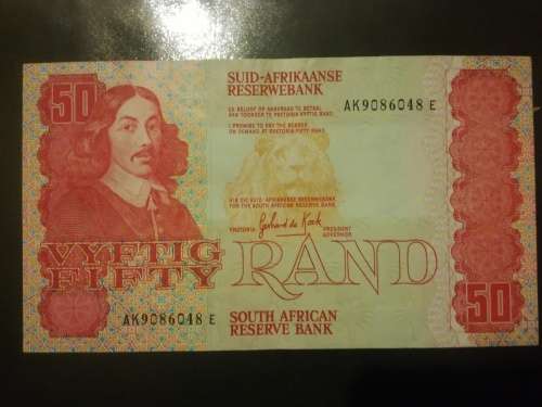 ***CRISP and UNC*** 1984 R50 Banknote - Dr GPC De Kock 3rd Series / 1st R50 printed