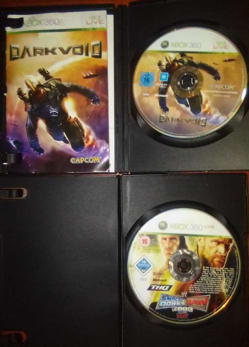 *** 2x XBOX360 GAMES ~ DARK VOID & SMACKDOWN VS RAW 09 ~ BID PER GAME TO TAKE BOTH ***