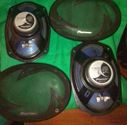 **OLD SKOOL** PIONEER 6x9 3 WAY COAXIAL CAR SPEAKER PAIR + GRILLES ~ (TS-A6961E/R ~260w@40w RMS)