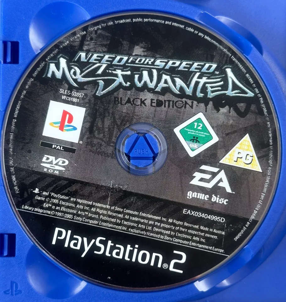 ** PS2 LIMITED EDITION ~~ NFS MOST WANTED "BLACK EDITION" ~INCLUDES GAME & BONUS DVD's!! (CIB$35)