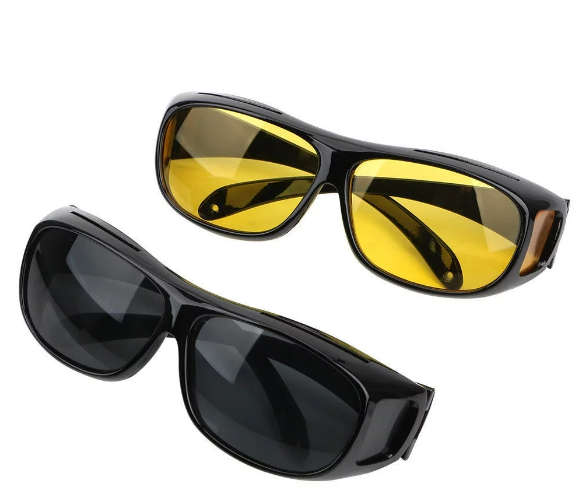 HD Vision Wrap Around Sunglasses Set of 2 Day Night Sunglasses