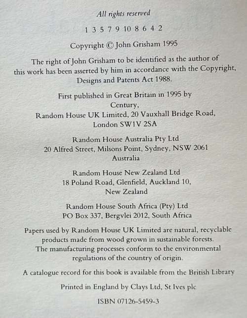 The Rainmaker - John Grisham (First edition hardcover)