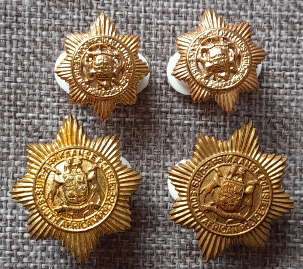 South Africa Police Collar Badge - Set of 4