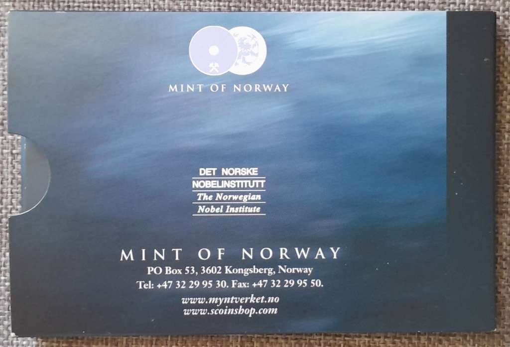 2008 Nelson Mandela & F.W De Klerk coin from Norway Mint