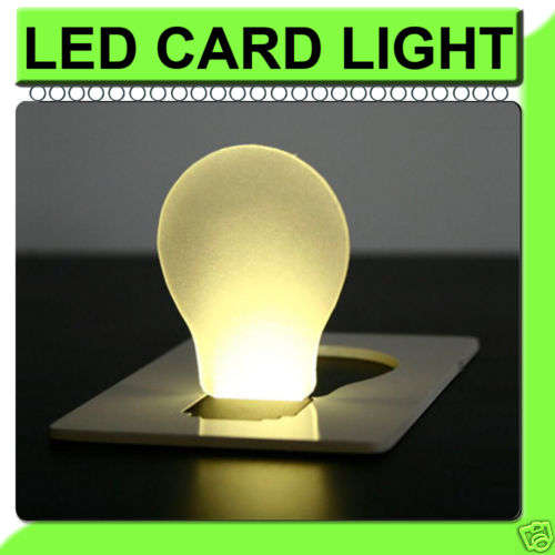 NEW!!! Portable Pocket LED Card Light Lamp put in Purse Wallet