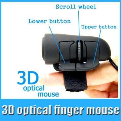 Mini USB 3D Optical Finger Mouse for Laptop PC Computer