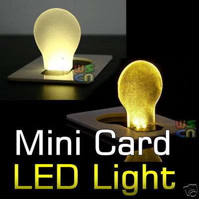 NEW!!! Portable Pocket LED Card Light Lamp put in Purse Wallet