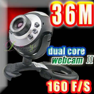 Double 20.0 Mega Pixel Dual-Core USB PC Webcam w/Mic 160 Frames Per Second