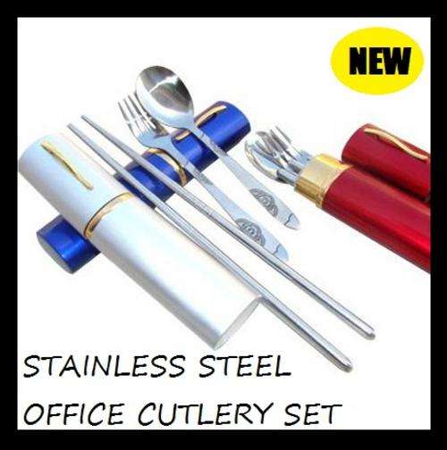 New Stainless Steel Spoon, Fork, Chopstick Cutlery Set