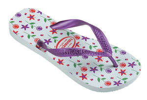 ORIGINAL HAVAIANAS FLIP FLOPS!!! FIST TIME ON BOB. (SMALL FLOWERS)