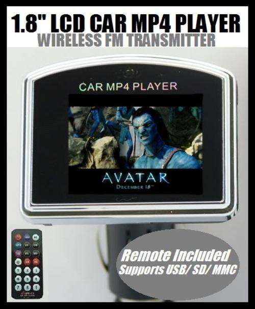 1.8"LCD Car MP4 Player Wireless FM Transmitter