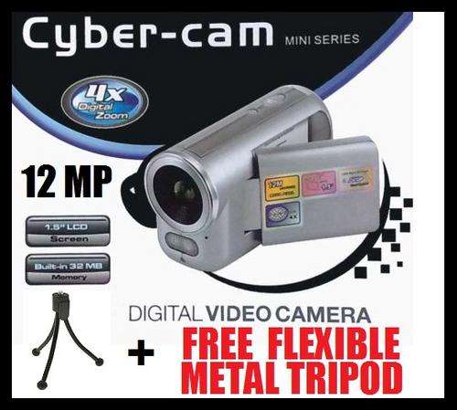 12MP Cyber-cam  Digital Video Camcorder + FREE FLEXIBLE METAL TRIPOD