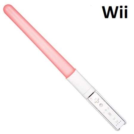 Wii Star Wars Light Saber set (2 Light Sabers. 1 Red, 1 Blue)
