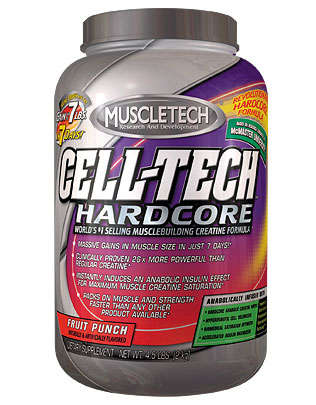 3 X MUSCLETECH CELL-TECH HARDCORE (2kg)
