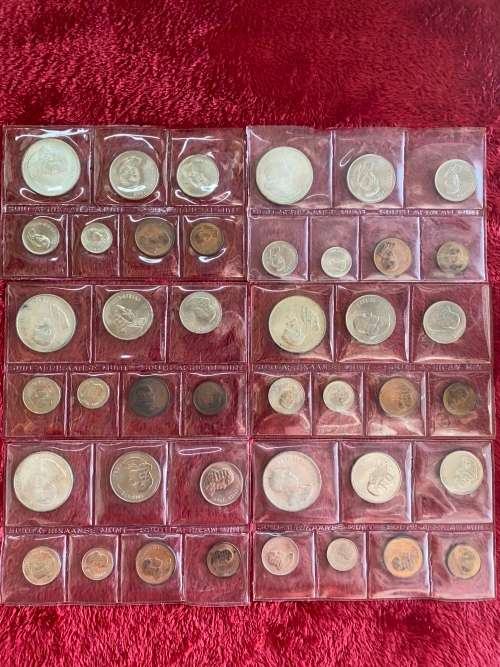 Complete Silver R1 Collection (13 Sets) of RSA 2nd Decimal Mint Packs [1967 to 1976] - Bid per Set