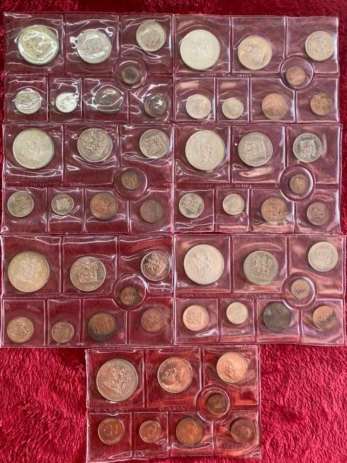 Complete Silver R1 Collection (13 Sets) of RSA 2nd Decimal Mint Packs [1967 to 1976] - Bid per Set