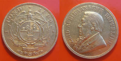 Exquisite Gold ZAR 1894 Pound [Should Grade EF to AU]