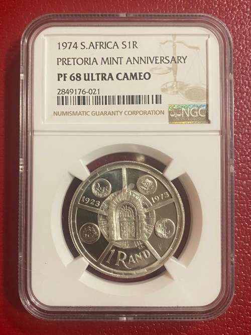 Graded RSA 1974 Silver R1: NGC PF68 Ultra Cameo