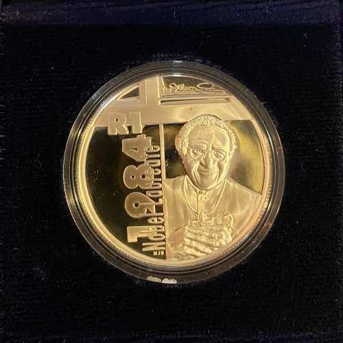 Stunning RSA 2006 Desmond Tutu Silver Protea R1 (Original Casing)