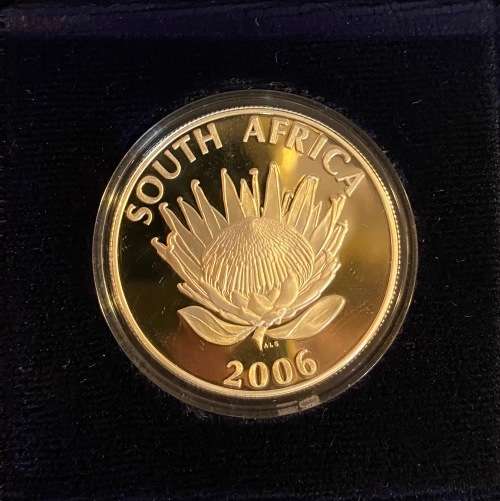 Stunning RSA 2006 Desmond Tutu Silver Protea R1 (Original Casing)