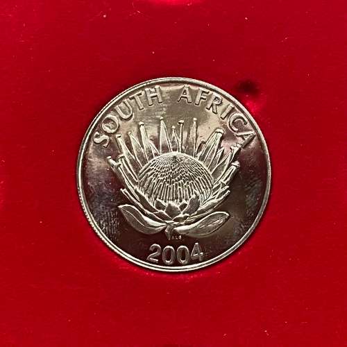 Stunning RSA 2004 Democracy Uncirculated Silver Protea R1