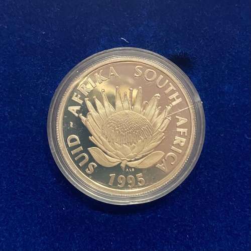 Stunning RSA 1995 Railway Silver Protea R1 (Original Casing)