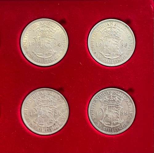 Nice Collection (4x) of Union Silver Half Crowns [1934 - 1936, 1939] - Bid per Coin