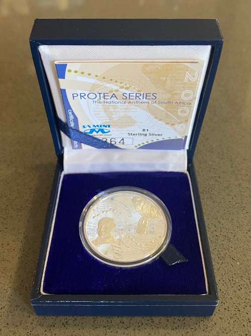 Stunning RSA 2009 Anthem Silver Protea R1 (Original Casing)