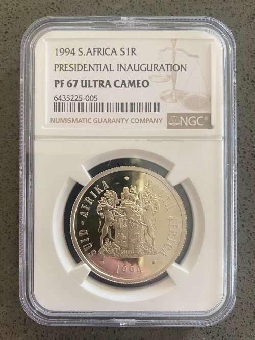 Graded Proof RSA 1994 Inauguration Silver R1: NGC PF67 UC