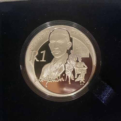 Stunning RSA 2008 Gandhi Silver Protea R1
