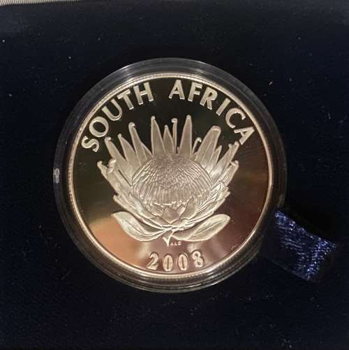 Stunning RSA 2008 Gandhi Silver Protea R1