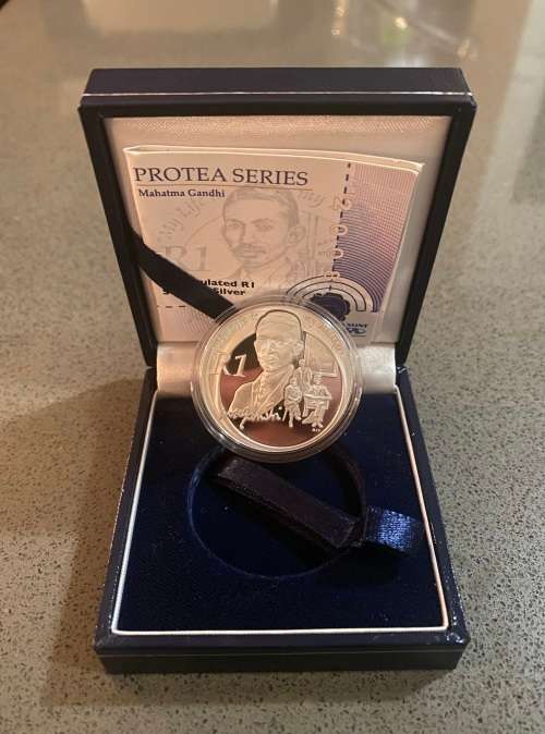 Stunning RSA 2008 Gandhi Silver Protea R1