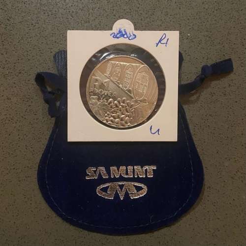 Stunning Uncirculated RSA 2000 Wine Silver Protea R1