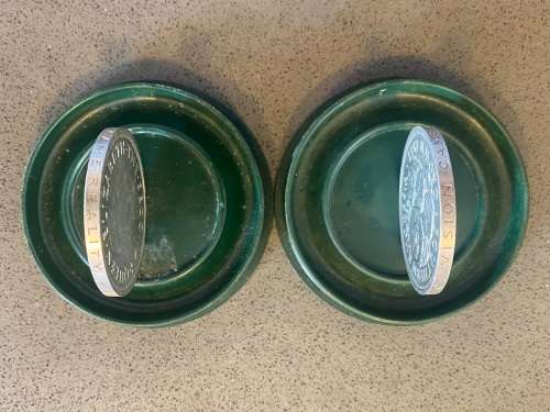 Beautiful Pair of Rhodesia 1953 Crowns (5s) BOTH VARIATIONS - Bid per Coin