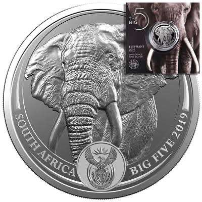 Stunning Complete Collection (5 Coins) of RSA Big 5 Series 1 BU Fine-Silver R5`s