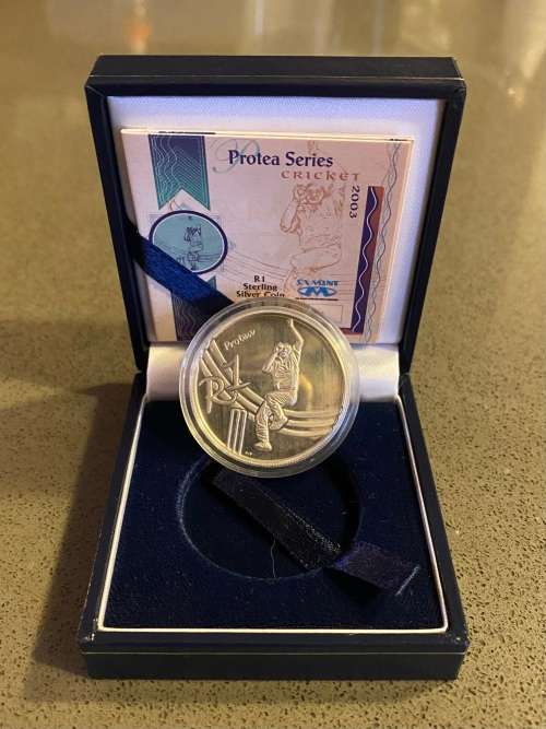 Stunning Proof RSA 2003 Cricket Silver Protea R1