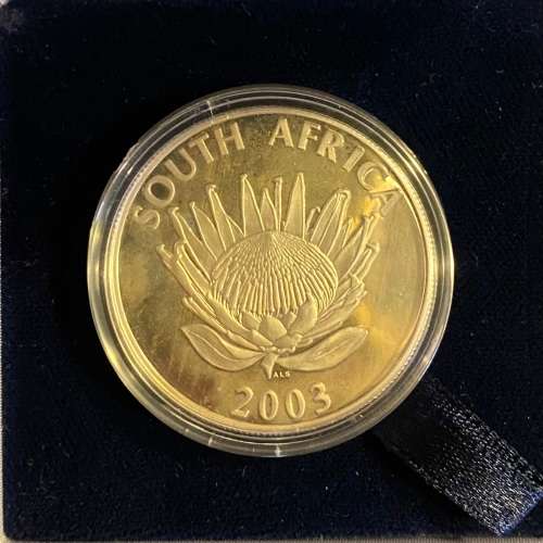Stunning Proof RSA 2003 Cricket Silver Protea R1